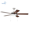 Aquacubic 52" Indoor/Outdoor Damp Location Ceiling Fan with Light Kit, 5 Blades, Brushed Polished Nickel